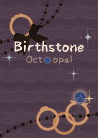 誕生石リング(10月) + 紫色