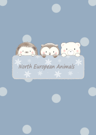 Animals in Nordic forest -smoky blue-2