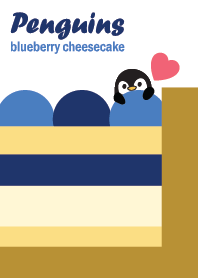 Penguins & blueberry cheesecake