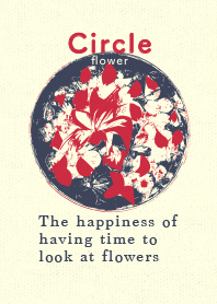 Circle flower Pepper red