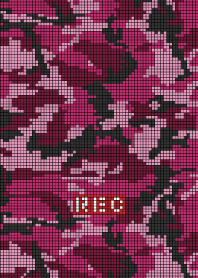 CAMOUFLAGE SQUARE PINK BLACK