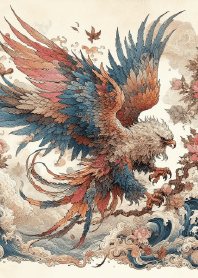 위엄있게 날아다니는 독수리