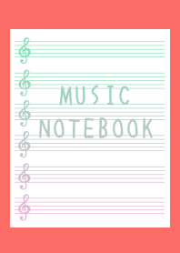 GRADIENT MUSIC NOTEBOOK-VERMILION