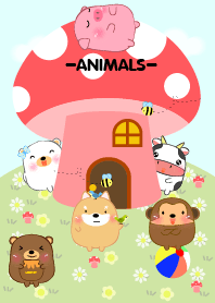 Home Animals On Mushroom theme