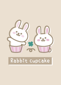 Rabbit cupcake <Clover> beige