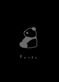 Sitting Panda (line)/ black gray