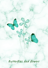 Marble and butterflies3 green25_2