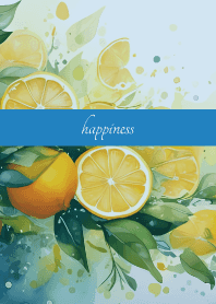 Watercolor lemons blue J