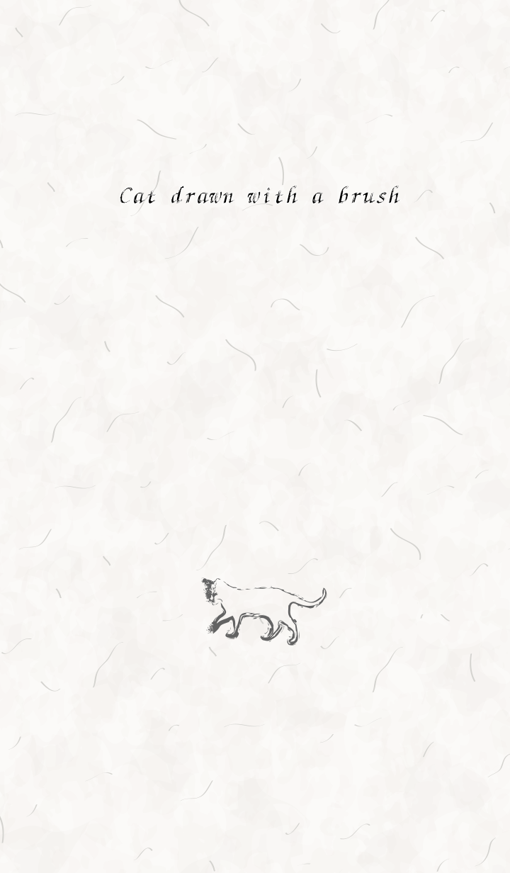 Cats drawn with a brush