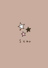Beige roughly drawn,hand-drawn stars.