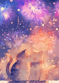 ✨看煙火の貓咪情侶❤️