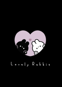 うさぎとハート / 紫と黒