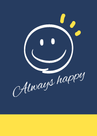 Always happy -NAVY+YELLOW-