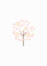 watercolor tree (orange&pink2)