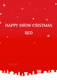 HAPPY SNOW CRISTMAS RED