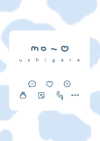mo 〜 ♡ 牛柄 blue