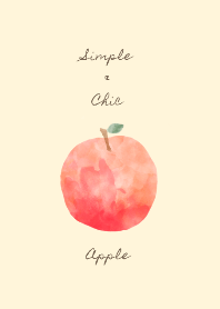 水彩リンゴ(シンプル＆シック)※旧版