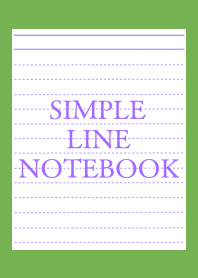 SIMPLE PURPLE LINE NOTEBOOKj-GREEN-YEL