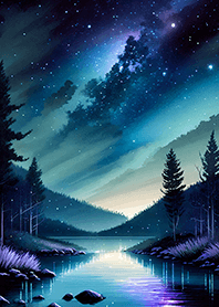 Beautiful starry night view#2338