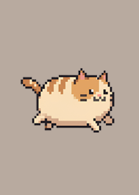 Round Pixel Cat | Milk Tea#4