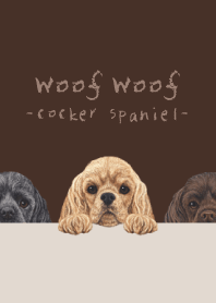 Woof Woof - Cocker Spaniel - DARK BROWN