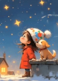 เด็กหญิงน่ารักและลูกหมาตัวน้อย V.19