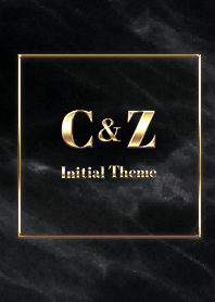 [ C&Z ]  Initial Theme Gold Black