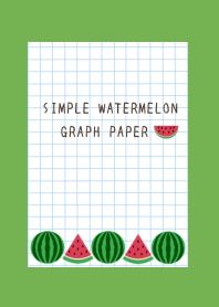WATERMELON GRAPH PAPER-GREEN-YELLOW