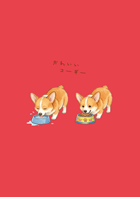 我養的可愛柯基犬(亮紅色)