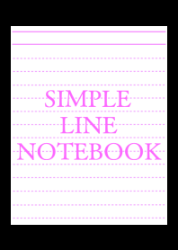 SIMPLE PINK LINE NOTEBOOK-BLACK-WHITE