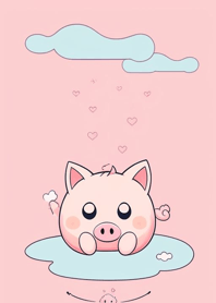 귀여운 분홍 돼지 HJsft