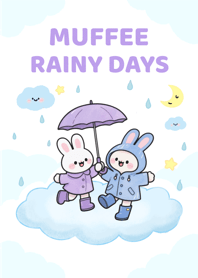 มัฟฟี่ ในวันฝนตก (สีม่วงพาสเทล)