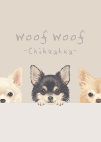 Woof Woof - Chihuahua L - PASTEL BROWN