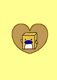 Box Penguin Heart Yellow
