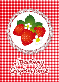 Gingham Check Strawberry