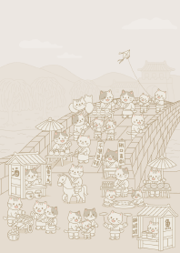 Cats in ancient paintings_Line version7