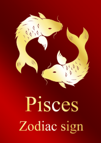 ธีมไลน์ -Pisces Gold Red-