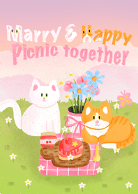 ธีมไลน์ Marry & Happy Picnic together ;-)