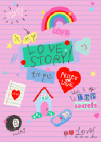ธีมไลน์ Love story (p.s. I love you)