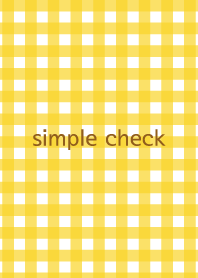 ธีมไลน์ Simple check: gingham check (yellow) (J)