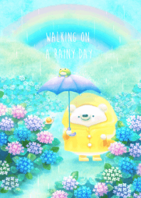 ธีมไลน์ -Walking on a rainy day-