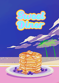 ธีมไลน์ Sweet cake Diner - purple