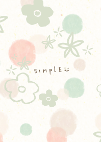 ธีมไลน์ Simply watercolor Circle Flower11 Japan