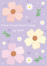 ธีมไลน์ Flower Purple Pastel Simple By JAJA