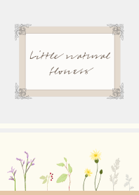 ธีมไลน์ Little natural flowers -beige-