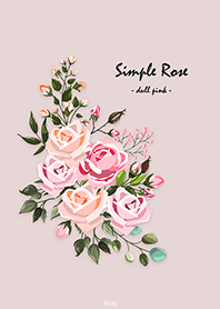 ธีมไลน์ rose flower vintage pink simple