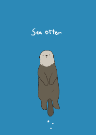 ธีมไลน์ sea otter in your screen