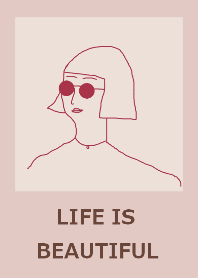ธีมไลน์ LIFE IS BEAUTIFUL =burgundy=(JP)