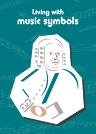 ธีมไลน์ Living with music symbols -musician-