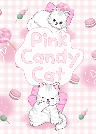 ธีมไลน์ Pink candy cat